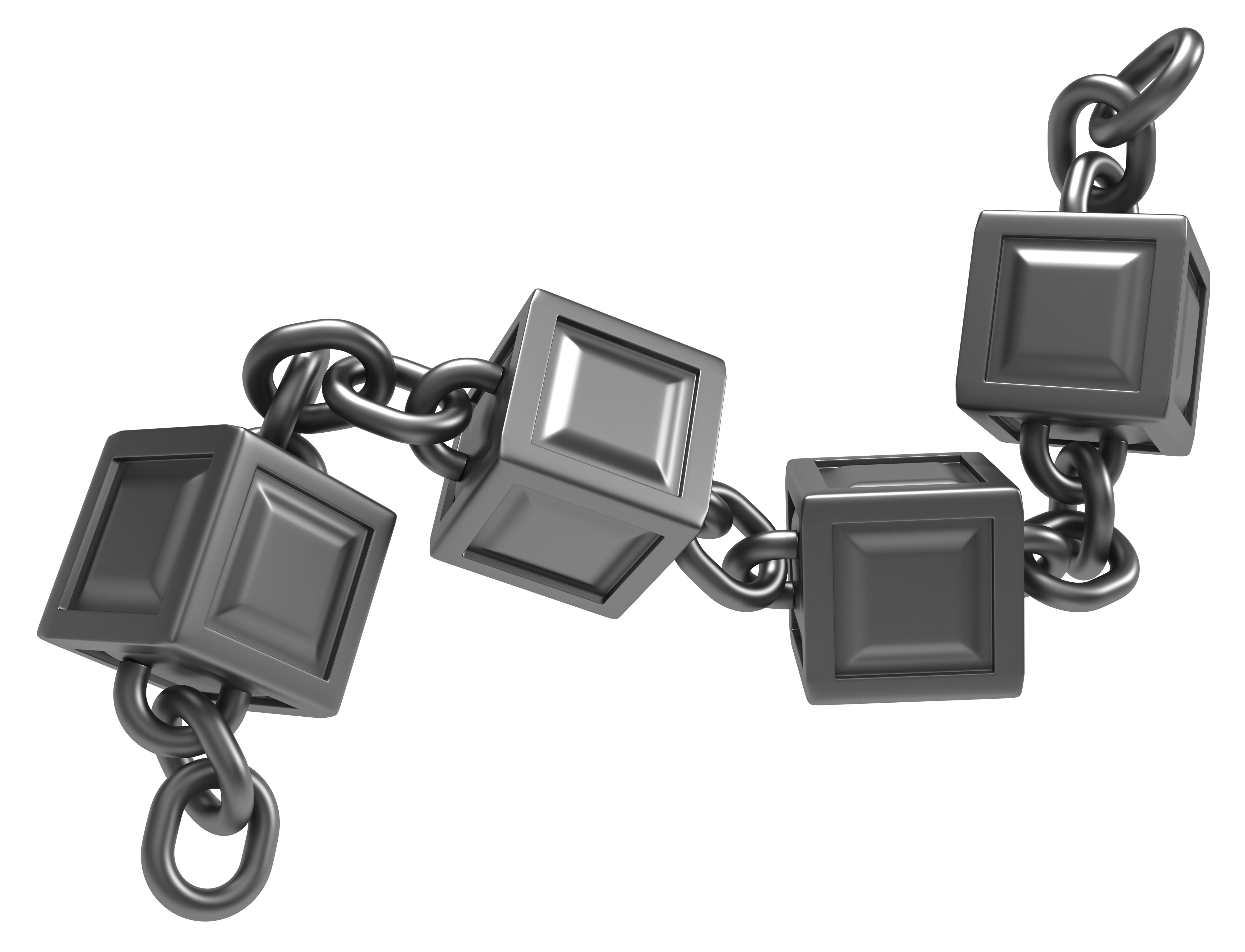 Blockchain chain links representing transparency and trust